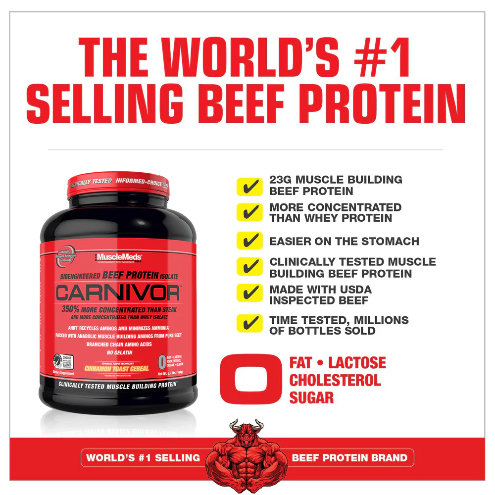 MUSCLEMEDS CARNIVOR HYDROLYZED BEEF PROTEIN HALAL – 4.35 LBS